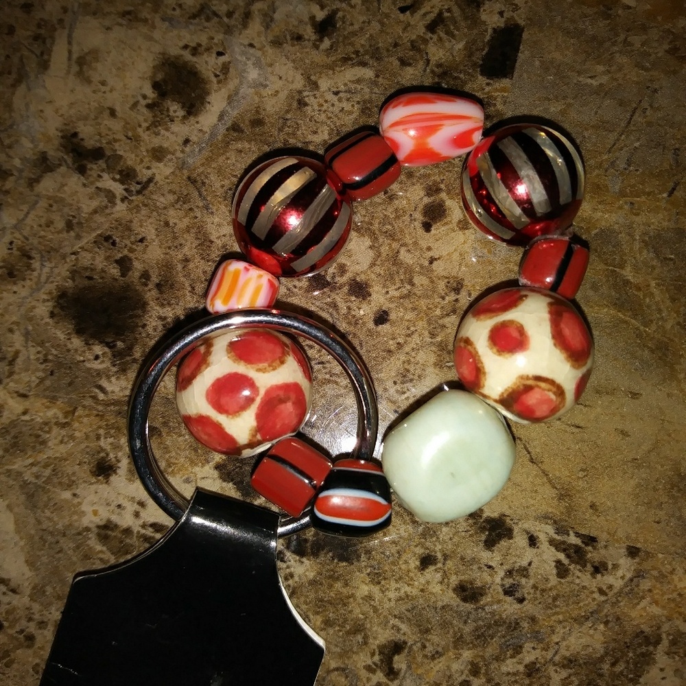 Copper print keychain